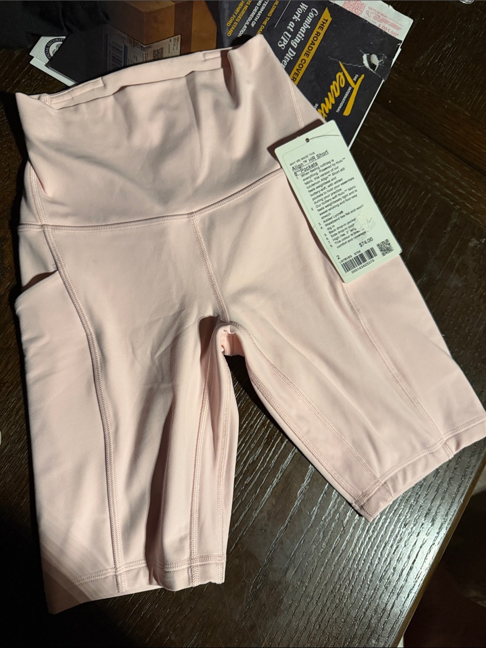 Lululemon Align Strawberry Milkshake 8” shorts with pockets*